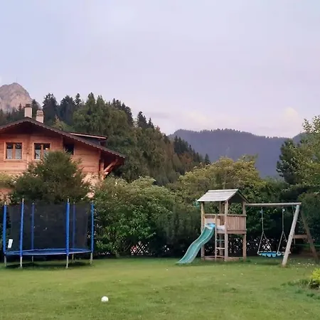 Studio Dans Un Chalet Avec Jardin Privatif Leysin Exterior foto
